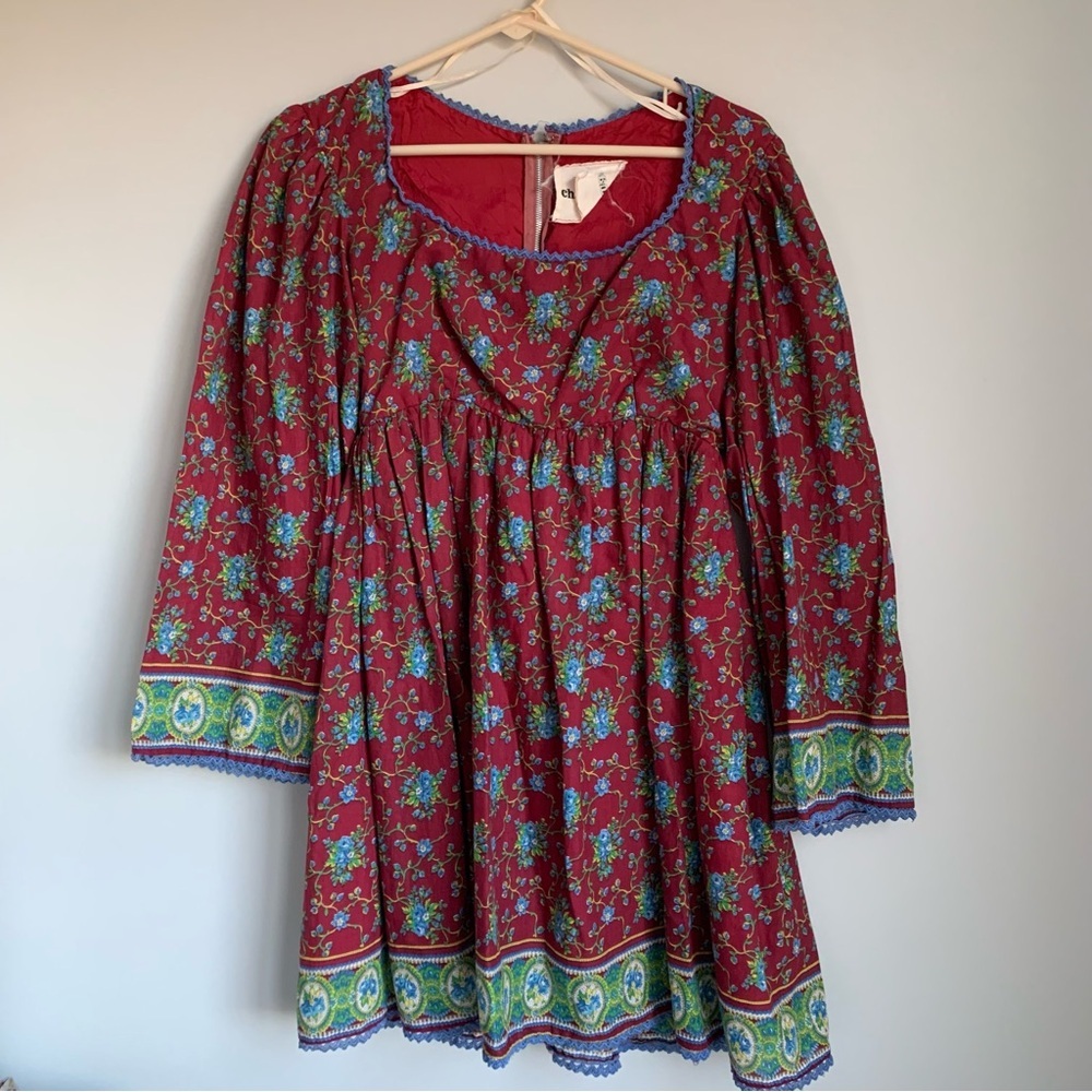 Vintage Charisma Paisley Babydoll Mini Dress